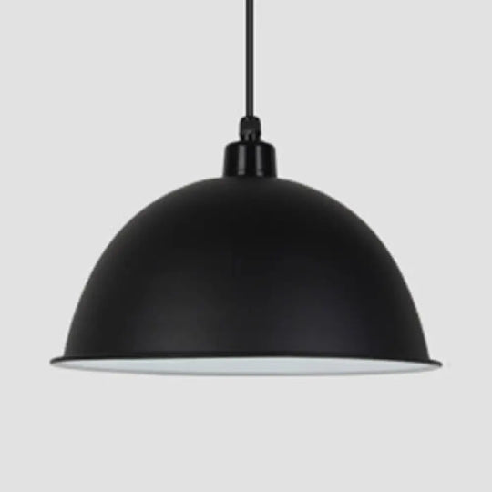 Nordic Gallery Café Aluminum Pendant Lamp: Stylish Bowl Hanging Light Black / 14’
