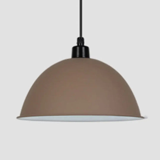 Nordic Gallery Café Aluminum Pendant Lamp: Stylish Bowl Hanging Light Coffee / 14’