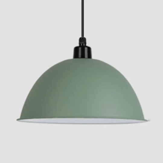 Nordic Gallery Café Aluminum Pendant Lamp: Stylish Bowl Hanging Light Green / 14’