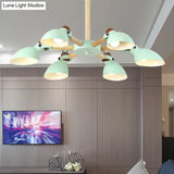 Nordic Half-Bottle Pendant Chandelier With Metal Shade - Stylish Lighting For Living Room