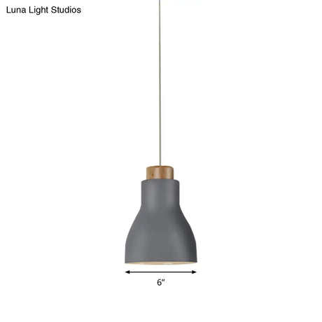 Nordic Half-Bottle Pendant Light - Modern Metallic Hanging For Balcony Or Study Room