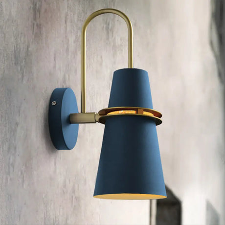 Nordic Horn-Shaped Wall Mount Reading Lamp For Bedroom With Metal Construction And Slit - 1 Head