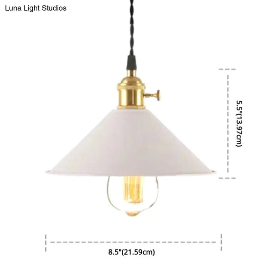 Nordic Industrial Macaron Pendant Light - Colorful Metal 1-Light Lighting