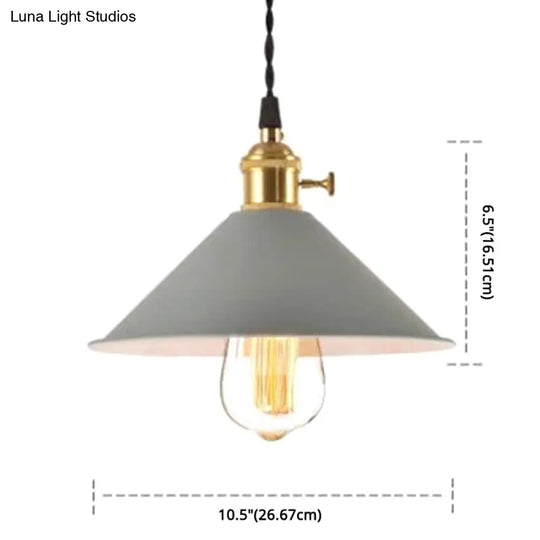 Nordic Industrial Macaron Pendant Light - Colorful Metal 1-Light Lighting