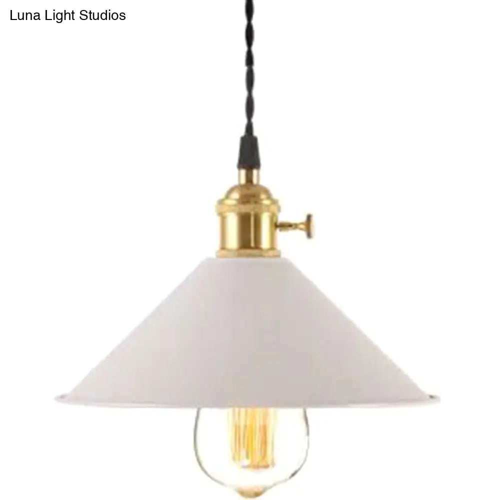 Nordic Industrial Macarons Pendant Light - Metal Colorful 1-Light Lighting White / 8.5’