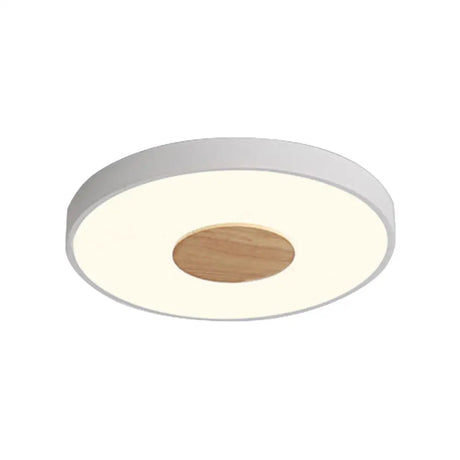Nordic Iron Round Flush Mount Ceiling Light - 1 Head Pink/Blue/White Lighting Fixture For Bedroom