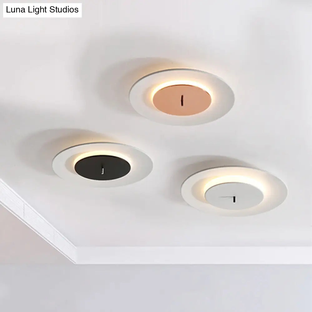 Nordic Led Acrylic Flush Mount Ceiling Light - Stylish Close-To-Ceiling Lighting Fixture