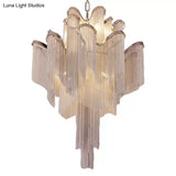 Nordic Led Aluminum Ceiling Chandelier For Living Room - Stylish Pendant Light Fixture