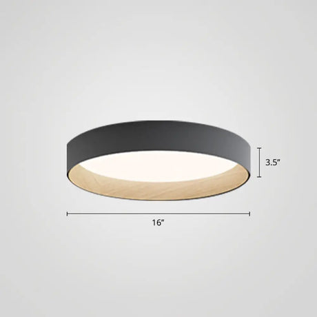 Nordic Led Ceiling Flush Mount Lamp With Acrylic Diffuser For Kitchen Grey / 16’ Remote Control