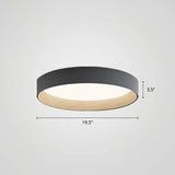 Nordic Led Ceiling Flush Mount Lamp With Acrylic Diffuser For Kitchen Grey / 19.5’ Third Gear