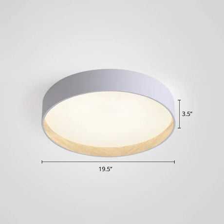 Nordic Led Ceiling Flush Mount Lamp With Acrylic Diffuser For Kitchen White / 19.5’ Remote
