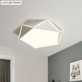 Nordic Led Ceiling Lamp - Pentagon Flush Mount Light With Acrylic Panel