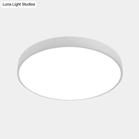 Nordic Led Ceiling Light With Acrylic Diffuser For Hallways - Sleek Metal Flush Mount