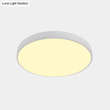 Nordic Led Ceiling Light With Acrylic Diffuser For Hallways - Sleek Metal Flush Mount