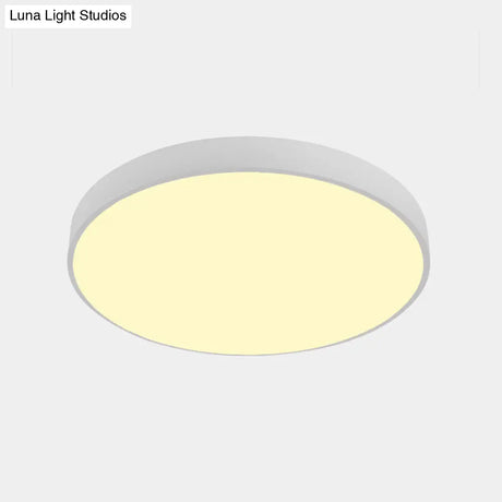 Nordic Led Ceiling Light With Acrylic Diffuser For Hallways - Sleek Metal Flush Mount