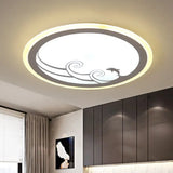 Nordic Led Dolphin Pattern Flush Light - Acrylic Shade Warm/White White /