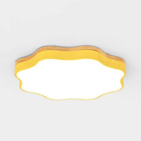 Nordic Led Flower Ceiling Light For Baby Bedroom Yellow / 18