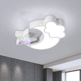 Nordic Led Flush Ceiling Light With Acrylic Starry Sky Design - Ideal For Child’s Bedroom