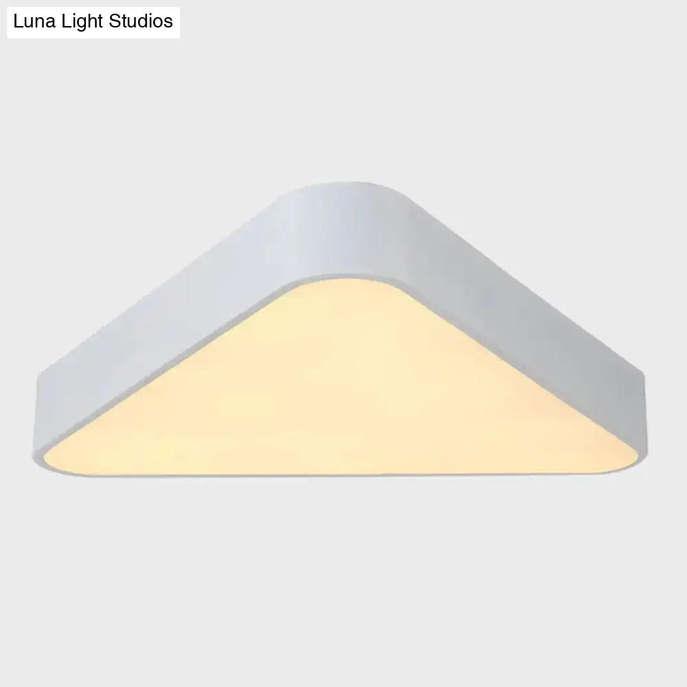 Nordic Led Flush Mount Ceiling Light For Foyer: Acrylic Triangle Fixture White / Warm