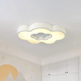 Nordic Led Flush Mount Ceiling Light In Cloud Design - White/Warm White / Warm