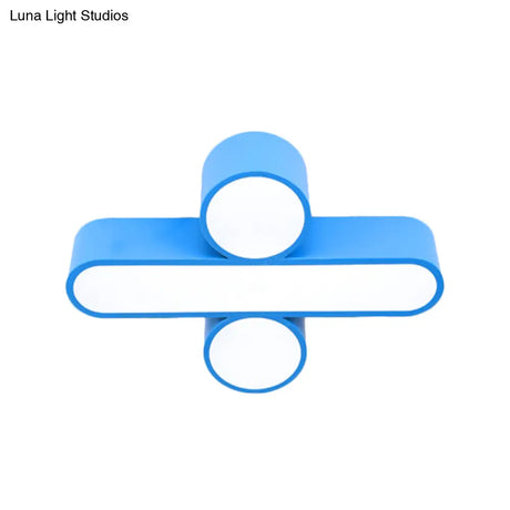 Nordic Led Flushmount Rgb Mathematical Notation Ceiling Lamp With Metal Shade