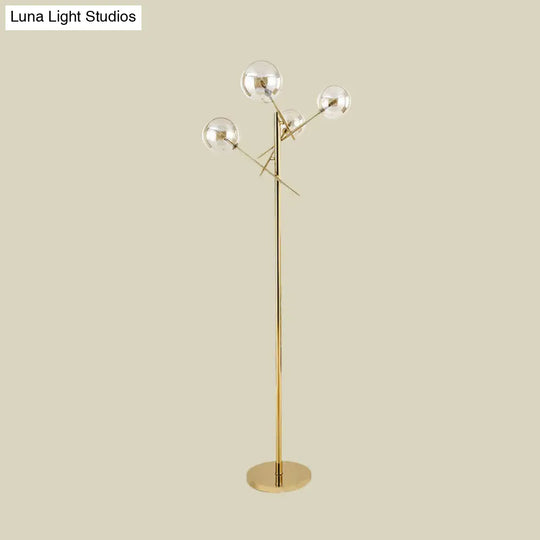 Nordic Led Gold Tree-Like Metal Standing Lamp - Contemporary Floor Light For Living Room