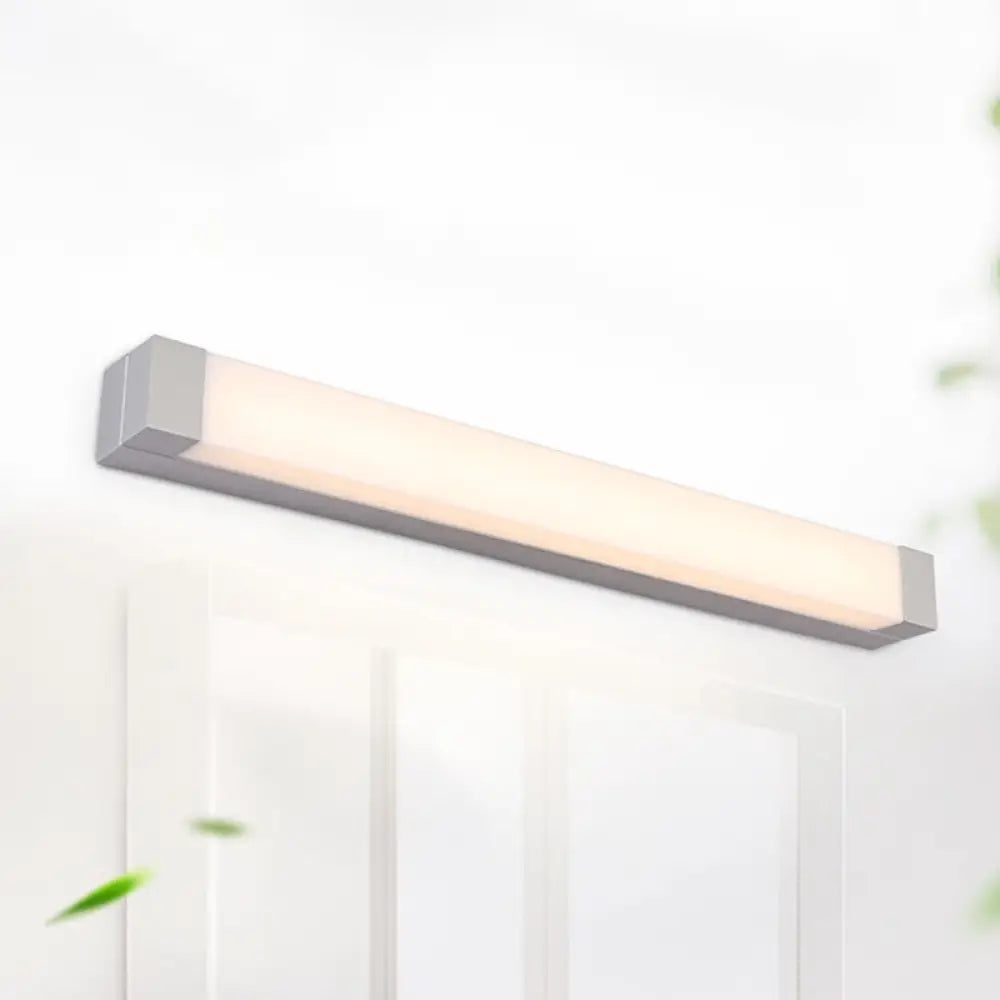 Nordic Led Vanity Light: Acrylic Bathroom Wall Sconce Flush Mount White