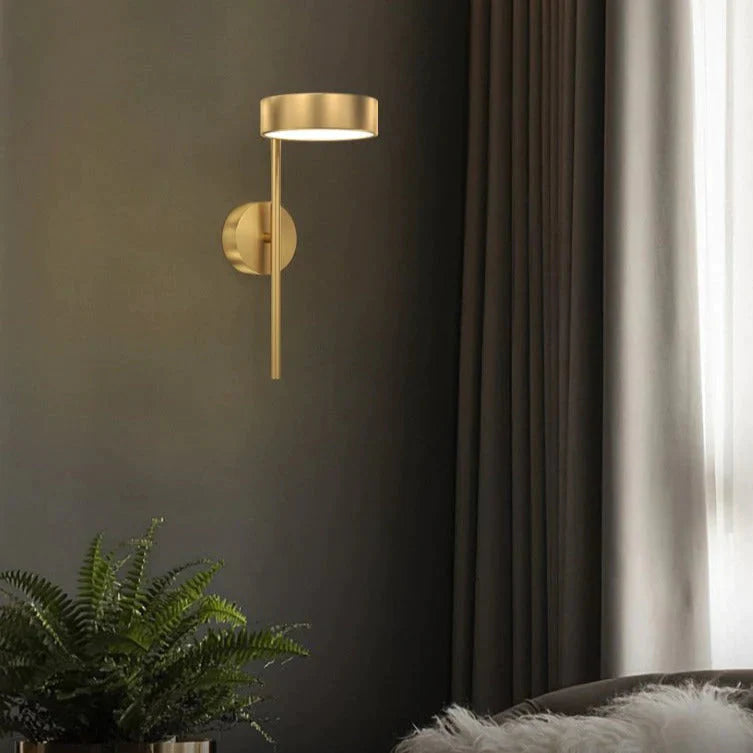 Nordic Light Luxus Nachttischlampe Schlafzimmer Vollkupfer Wandleuchte