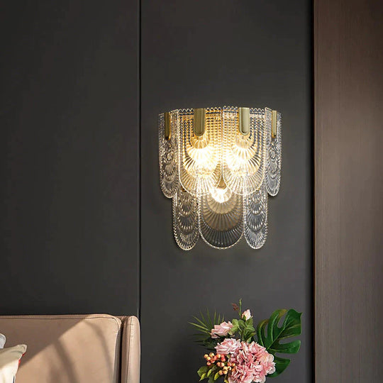 Nordic Light Luxury Creative Schlafzimmer Nachttisch Kupfer Wandleuchte