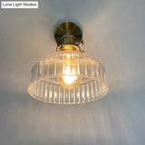 Nordic Literature And Art Fresh Bedroom Glass Brass Copper Wall Lamp Copper Wall Lamps