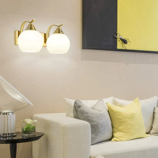 Nordic Living Room Background Wall Bedroom Copper Wall Lamp Copper Wall Lamps