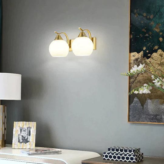 Nordic Living Room Background Wall Bedroom Copper Wall Lamp Copper Wall Lamps