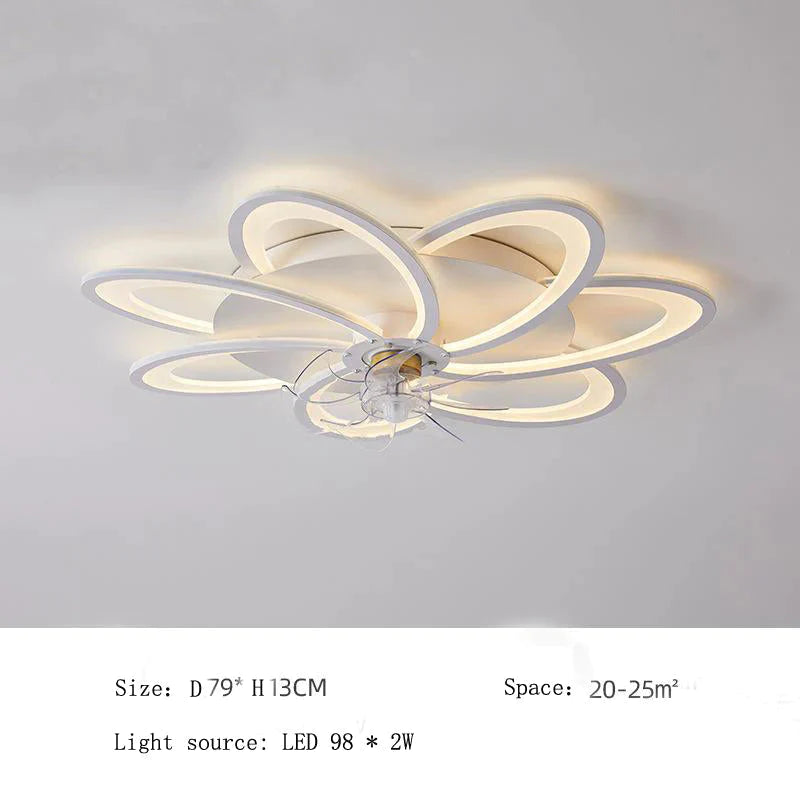Nordic wohnzimmer led kreative smart windmühle decke fan licht