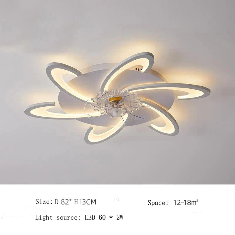 Nordic wohnzimmer led kreative smart windmühle decke fan licht