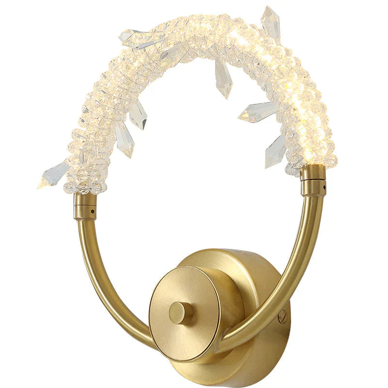 Nordic Luxury Wall Lamp Crystal Copper Lamps
