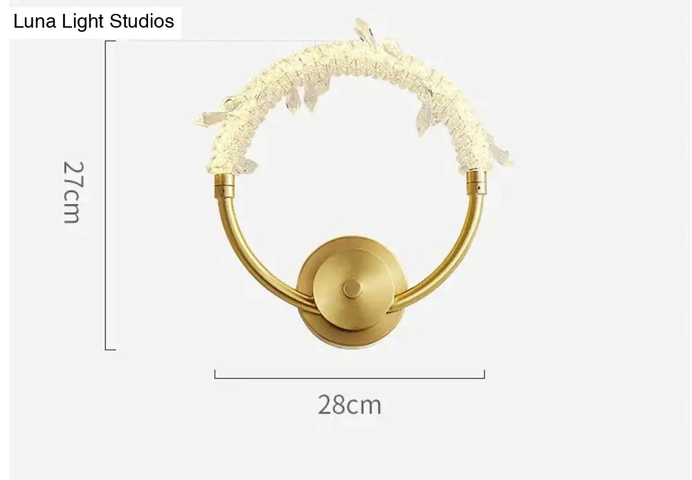 Nordic Luxury Wall Lamp Crystal Copper Wall Lamp Copper / Three color light Copper Wall Lamps