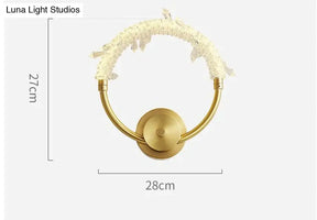 Nordic Luxury Wall Lamp Crystal Copper Wall Lamp Copper / Three color light Copper Wall Lamps