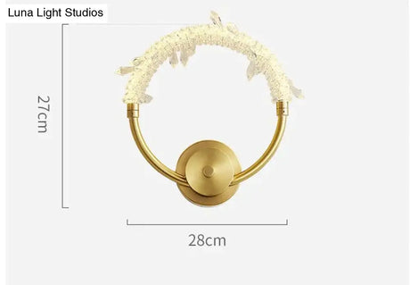 Nordic Luxury Wall Lamp Crystal Copper Wall Lamp Copper / Three color light Copper Wall Lamps