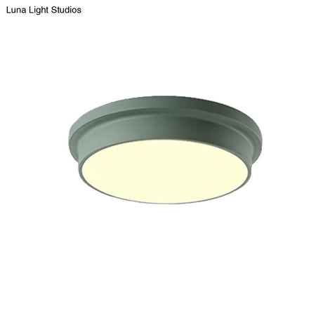 Nordic Macaron Colored Flushmount Ceiling Light For Child Bedroom