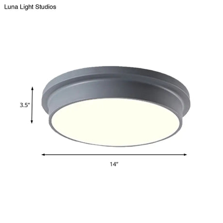 Nordic Macaron Colored Flushmount Ceiling Light For Child Bedroom