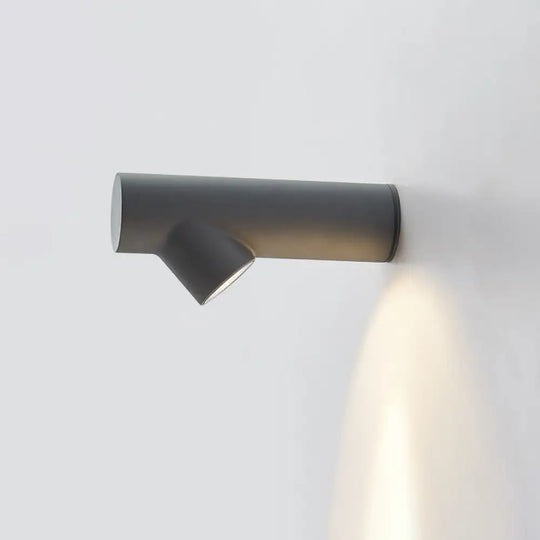 Nordic Metal Led Wall Sconce In Black/Grey/White - Bedside Lighting Solutions Grey