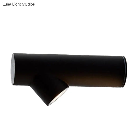 Nordic Metal Led Wall Sconce In Black/Grey/White - Bedside Lighting Solutions