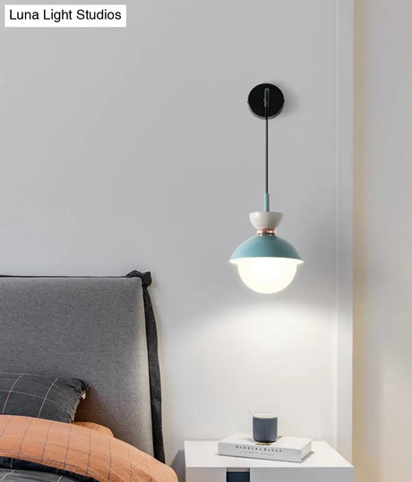 Nordic Mini Macaroon Wall Sconce - Colorful Indoor Lighting For Bedroom And Corridor Decor