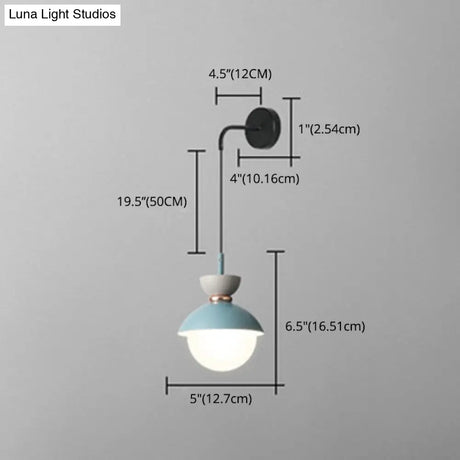 Nordic Mini Macaroon Wall Sconce - Colorful Indoor Lighting For Bedroom And Corridor Decor