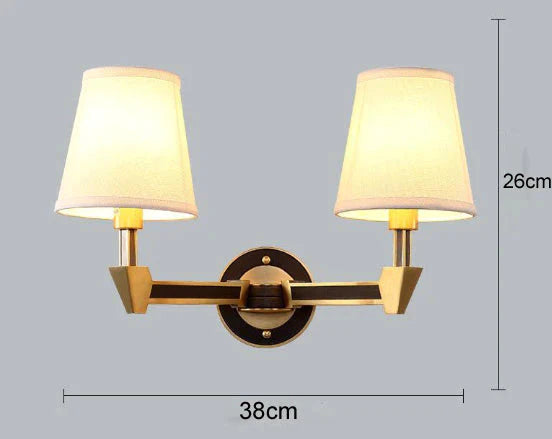 Nordische minimalistische Schlafzimmer-Nachttischlampe aus Kupfer 