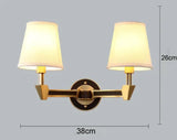 Nordic Minimalist Bedroom Bedside Full Copper Wall Lamp Double Copper Wall Lamps
