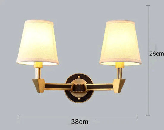 Nordische minimalistische Schlafzimmer-Nachttischlampe aus Kupfer 