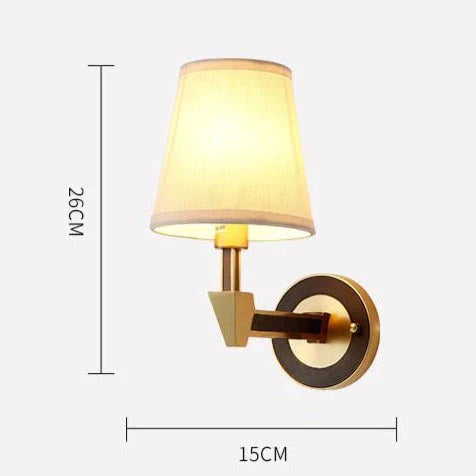 Nordische minimalistische Schlafzimmer-Nachttischlampe aus Kupfer 