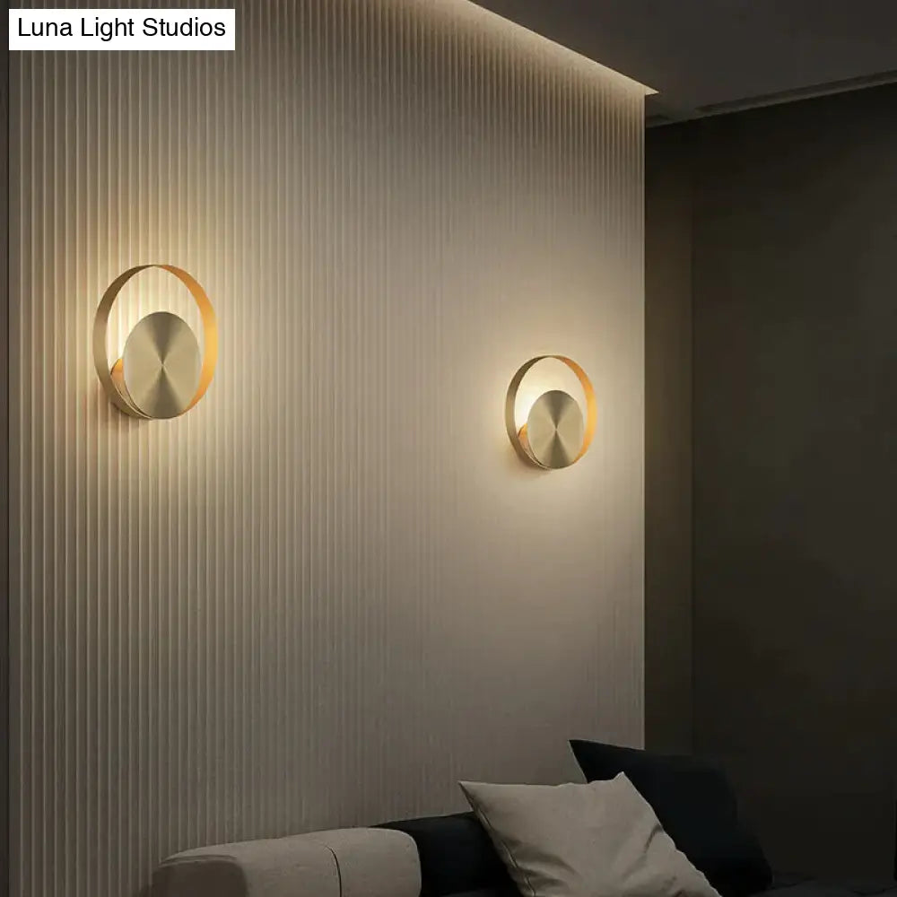 Nordic Minimalist Bedside Lamp Bedroom Full Copper Wall Lamps