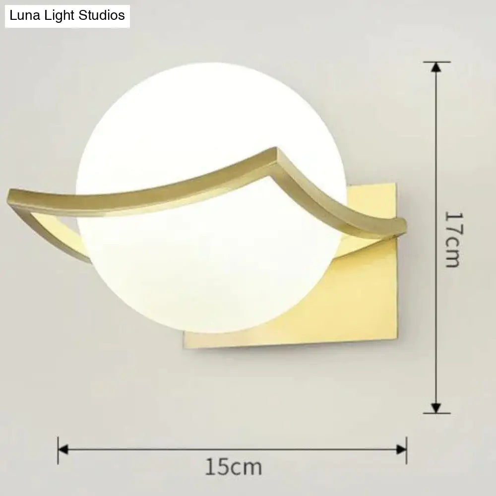 Nordic Minimalist Modern Living Room Background Wall Copper Wall Lamp Copper Copper Wall Lamps